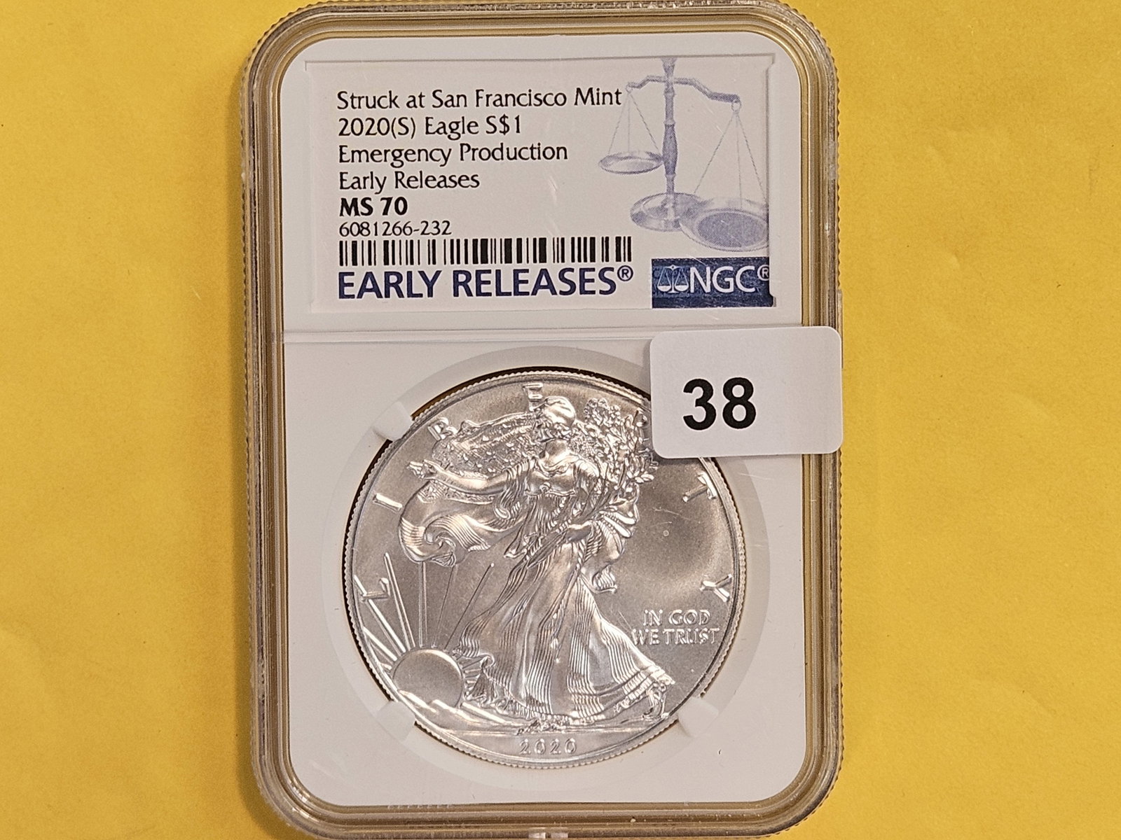 PERFECT! NGC 2020(S) American Silver Eagle in Mint State 70: Perfect Grade