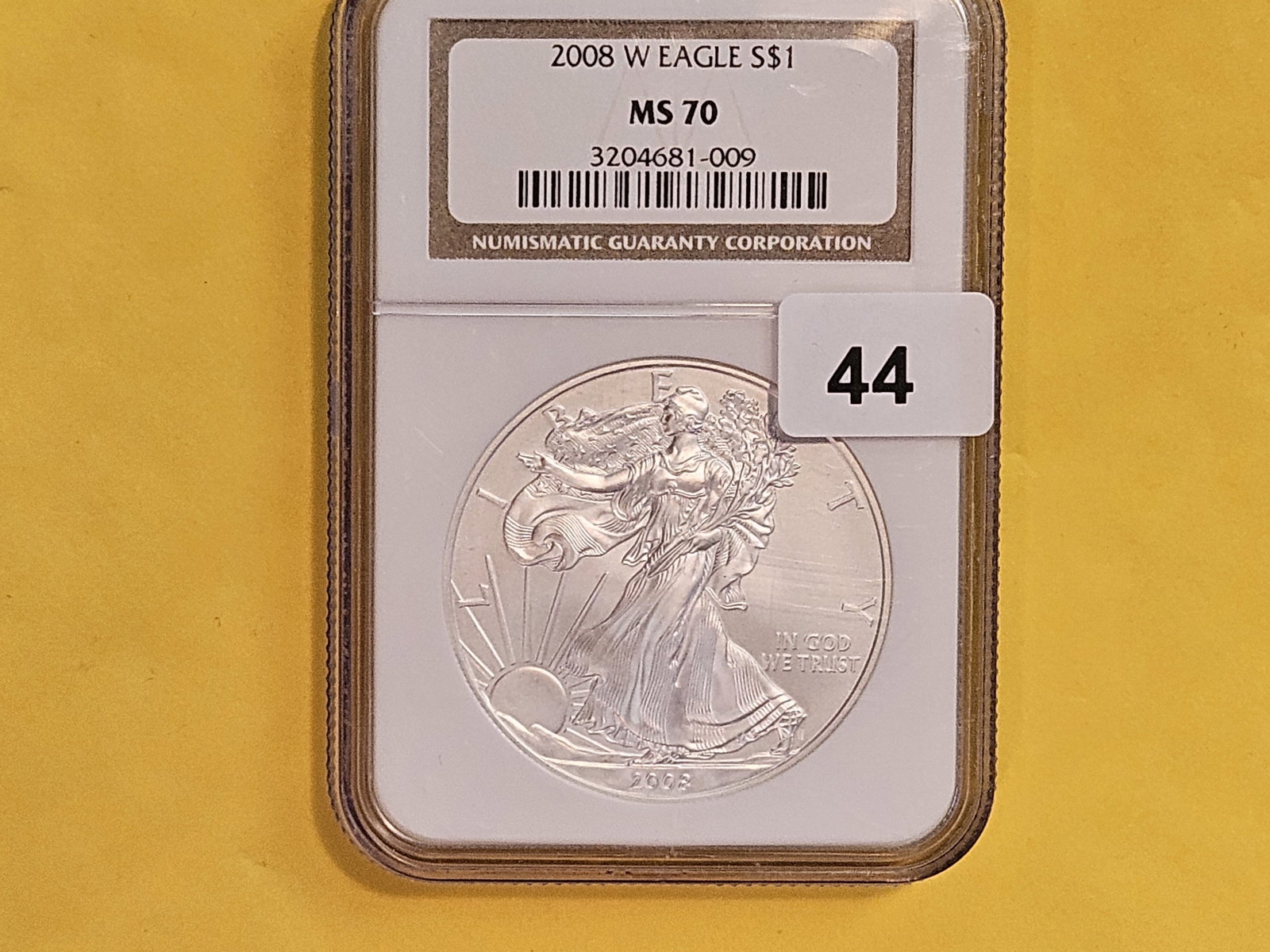 PERFECT! NGC 2008 American Silver Eagle in Mint State 70: Perfect Grade