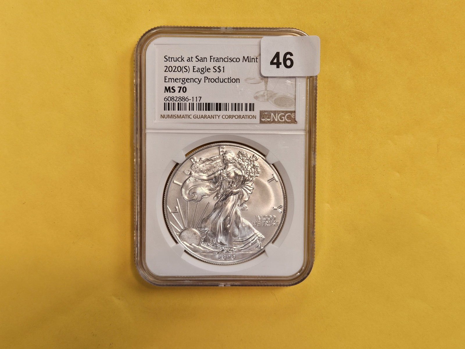 PERFECT! NGC 2020 American Silver Eagle in Mint State 70: Perfect Grade