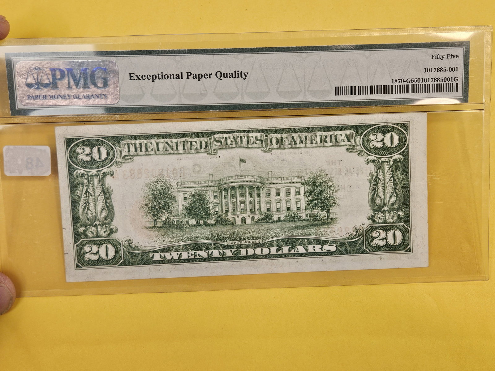 PMG 1929 Twenty Dollar National Currency in AU-55 - 3