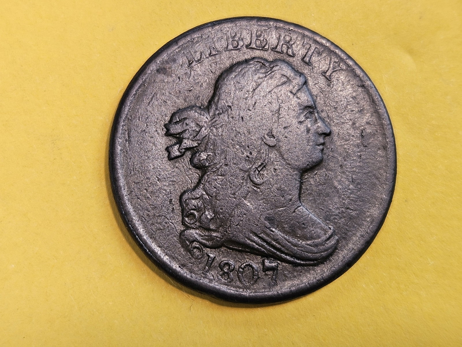 1807 Draped Bust Half Cent in Very Fine - 30 (1 of 5)