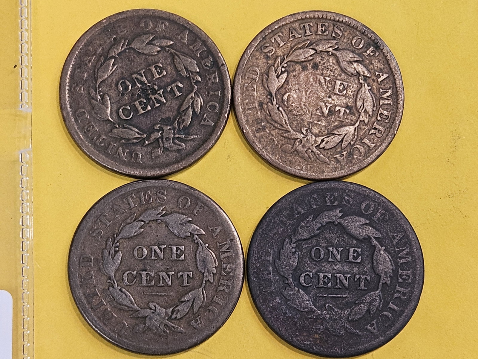 Four mixed Large Cents - 3