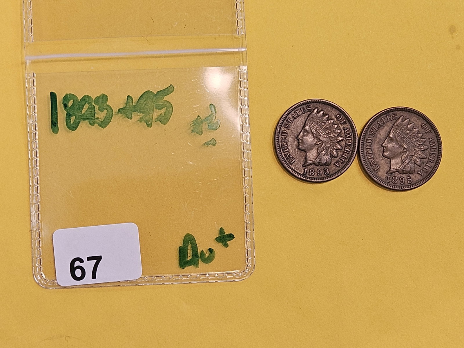 1893 and 1895 Indian Cents - 2
