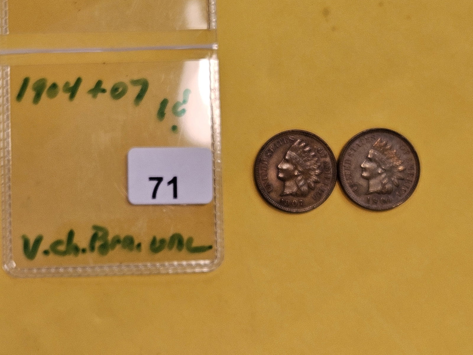 Two Very Choice Brown Uncirculated Indian Cents - 2