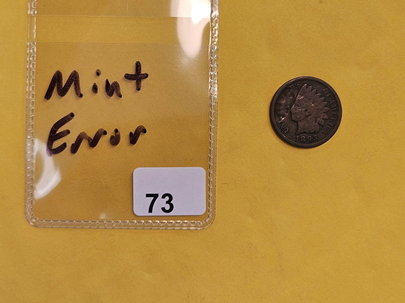 MINT ERROR! 1893 Indian Cent - 2