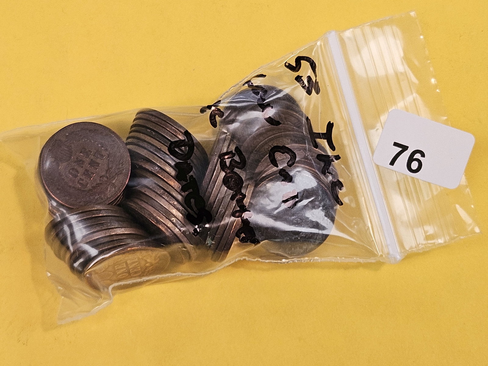 Fifty-three Indian Cents: All lower grade but includes some better dates