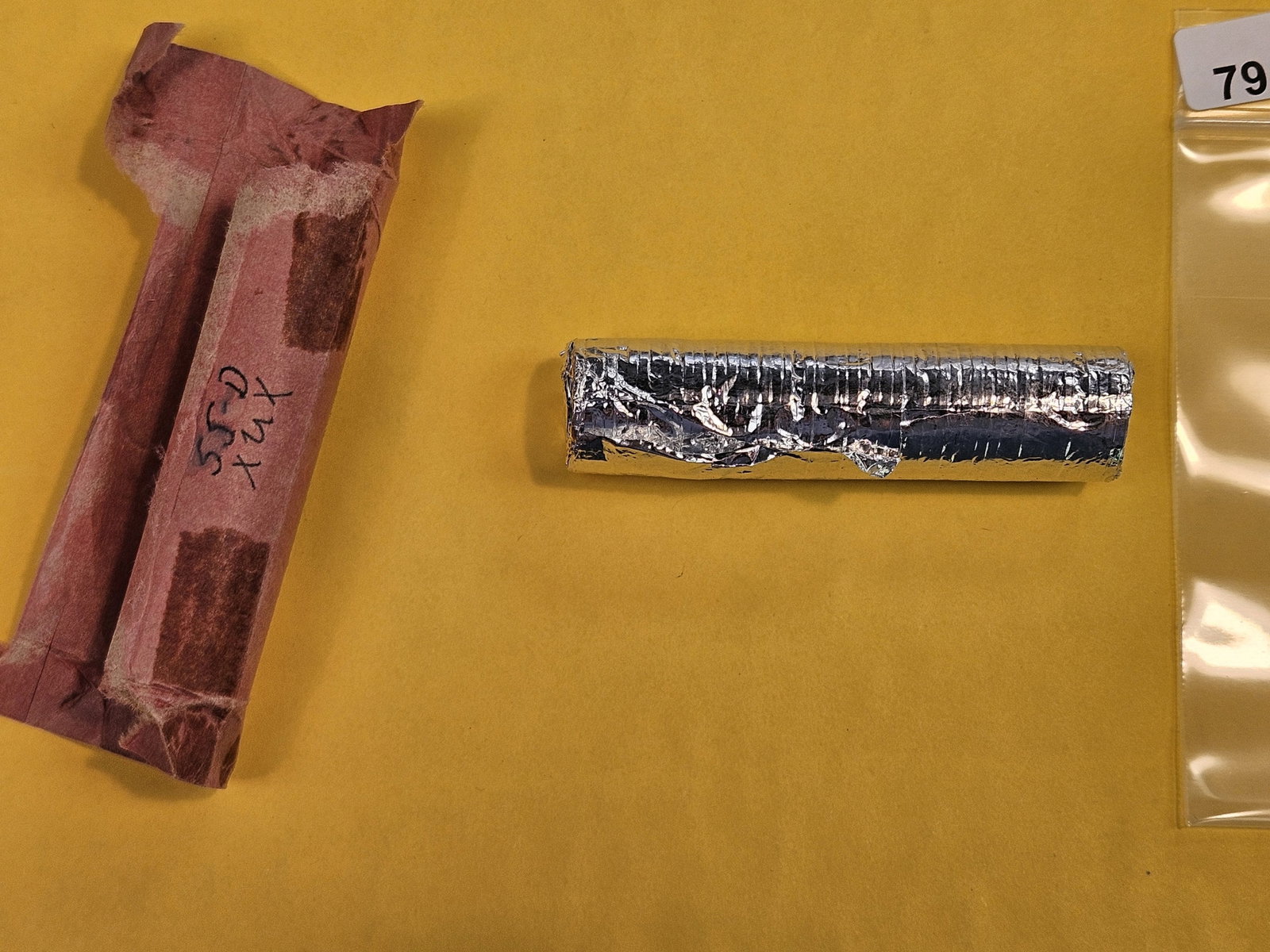 GEM Brilliant Uncirculated RED Roll of 1955-D Wheat cents - 2