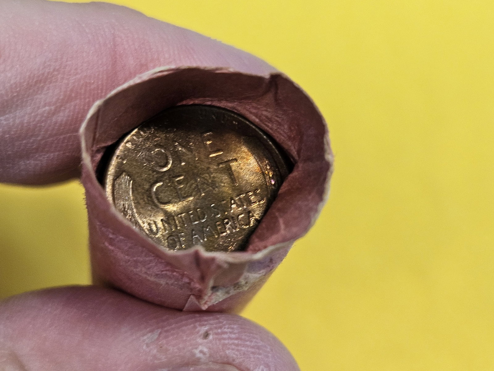 GEM Brilliant Uncirculated RED Roll of 1958-D Wheat cents - 3