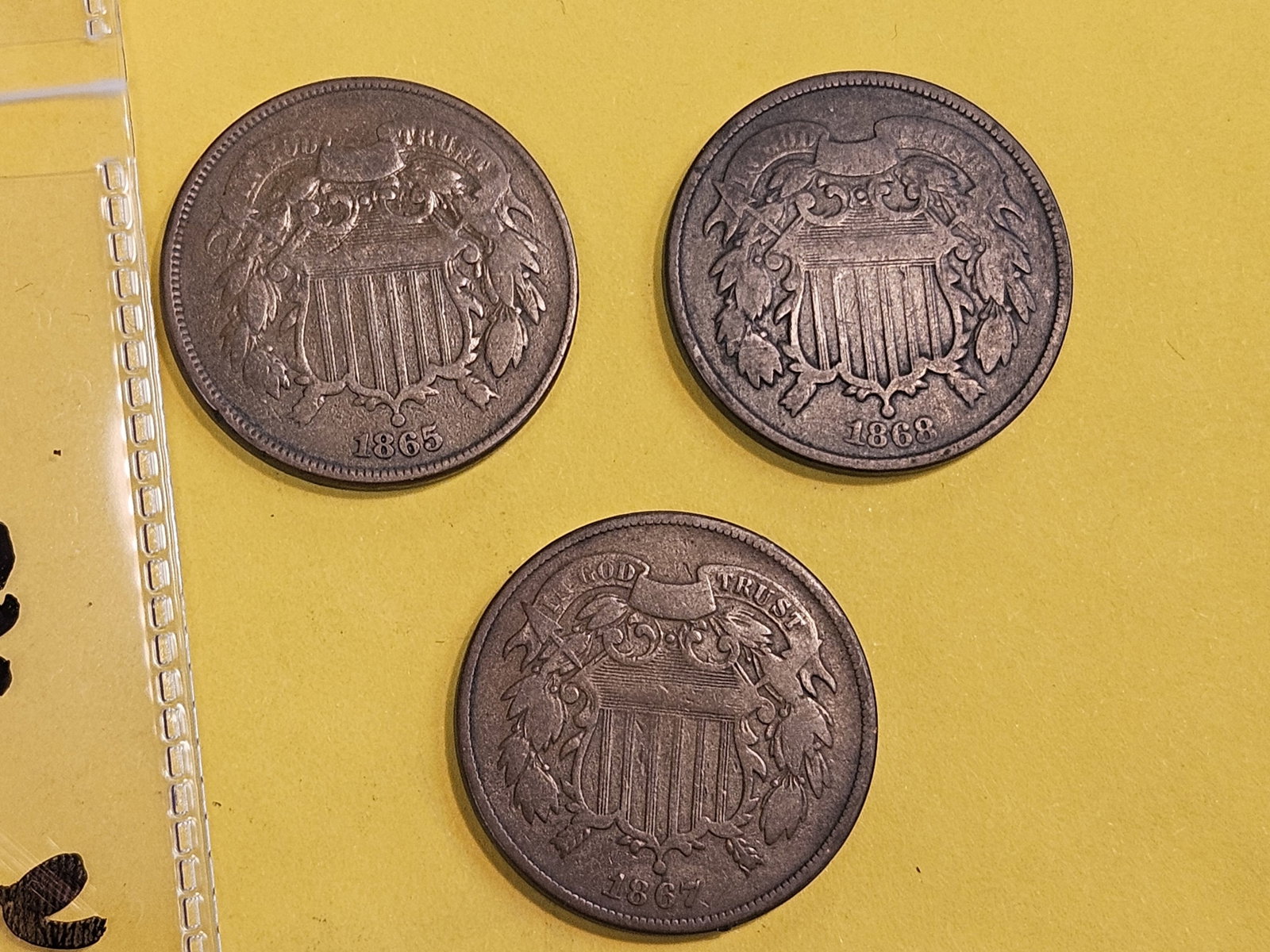 Three nicer 2-Cent pieces in Fine (1 of 3)