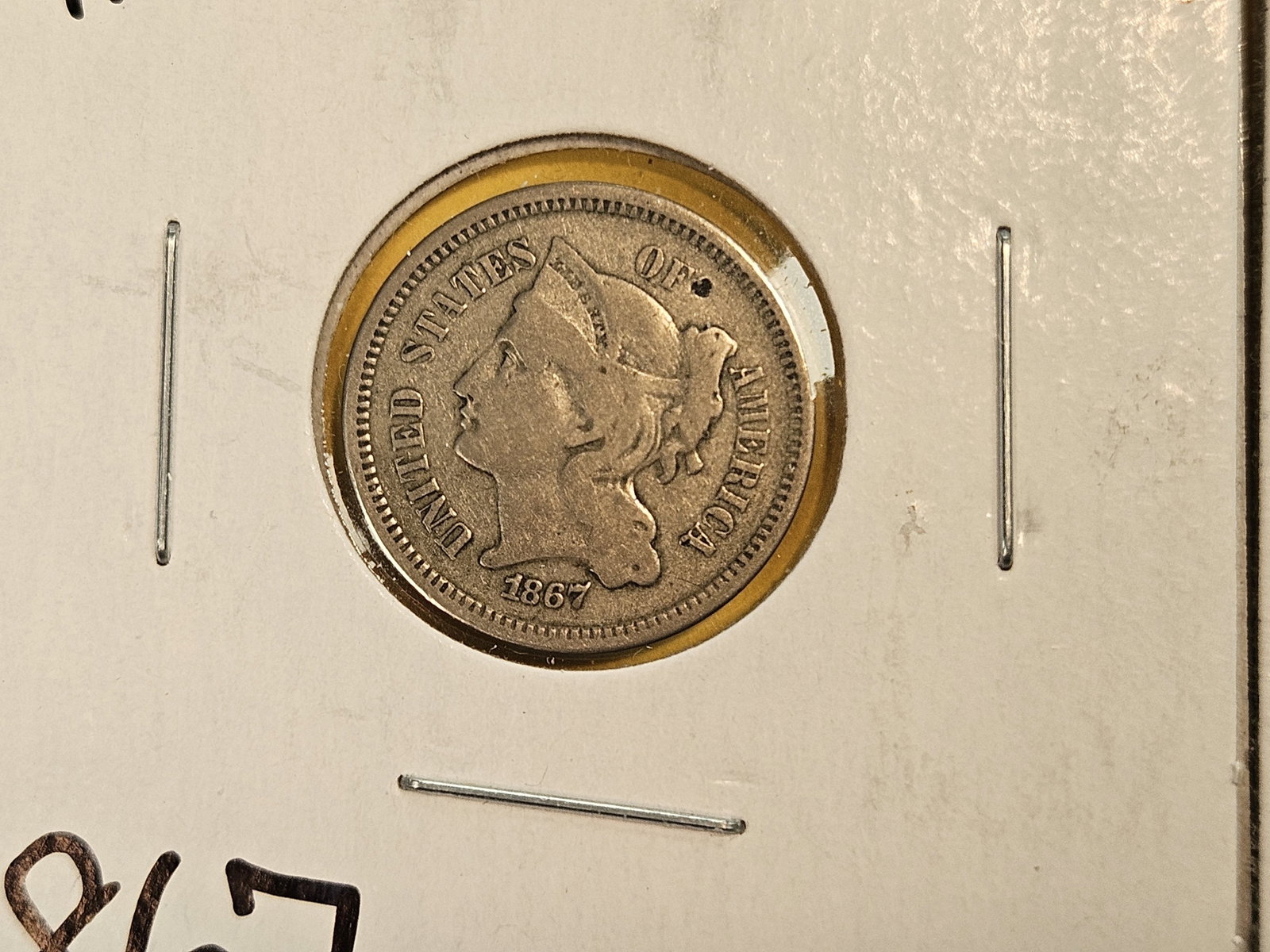 Three mixed 3-Cent nickels - 2