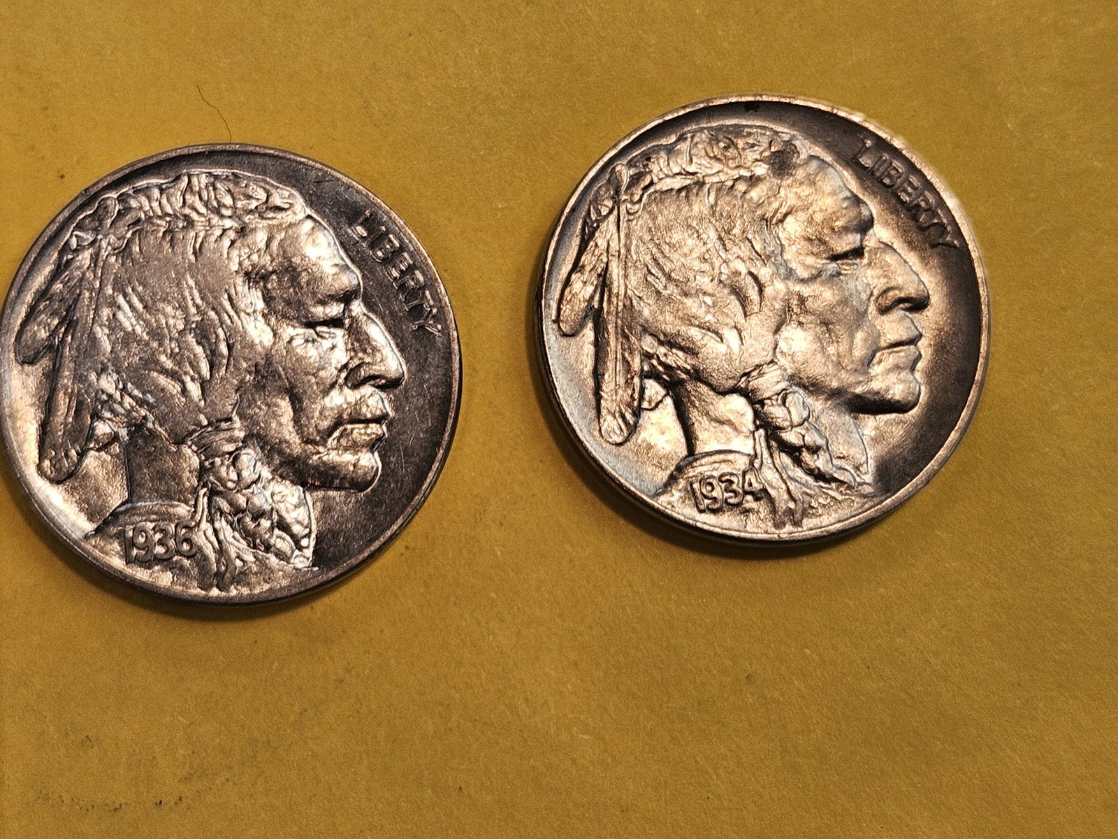 Two Very Choice Brilliant Uncirculated Buffalo Nickels (1 of 8)