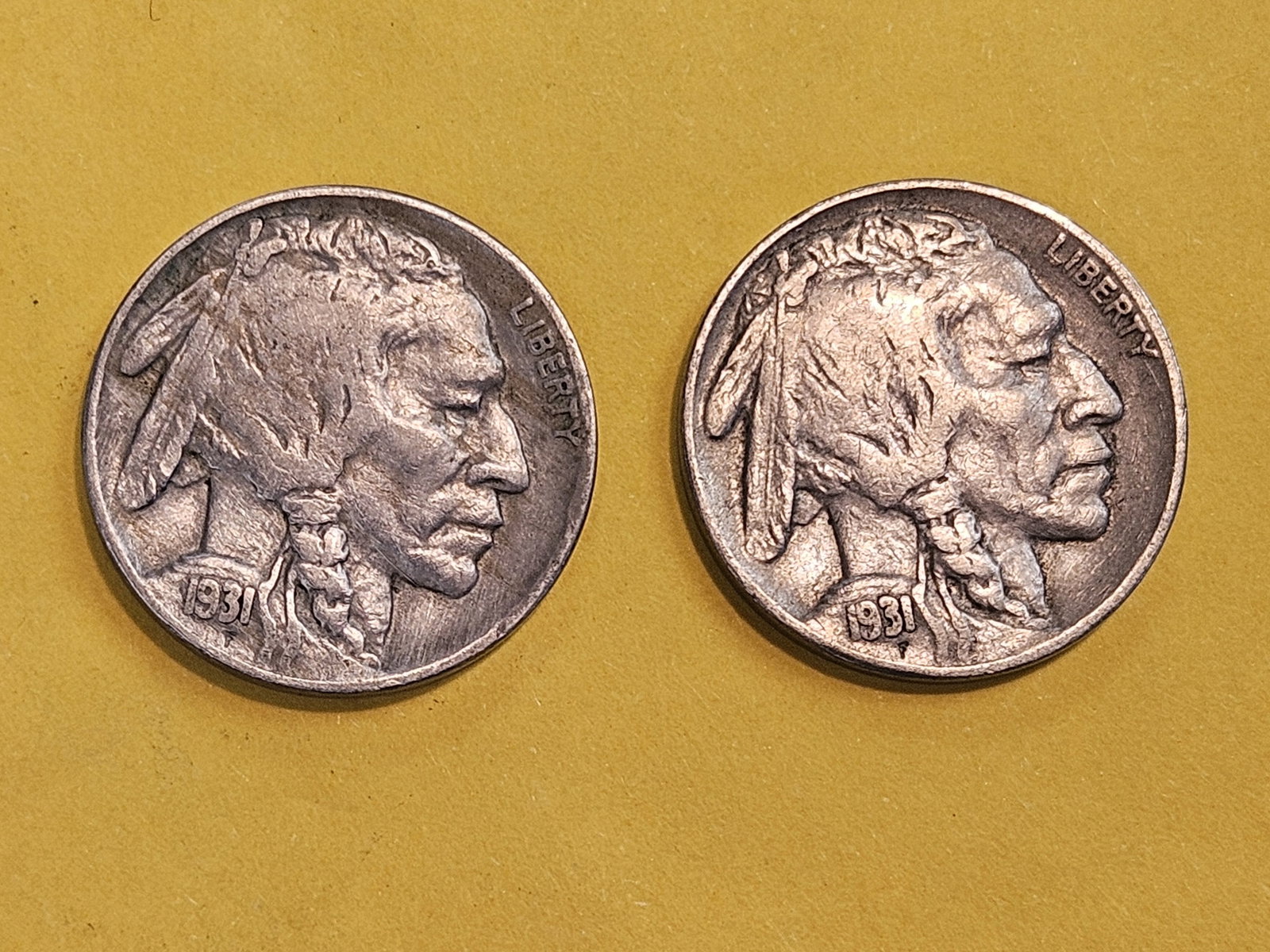 Two Better Date 1931-S Buffalo Nickels (1 of 4)