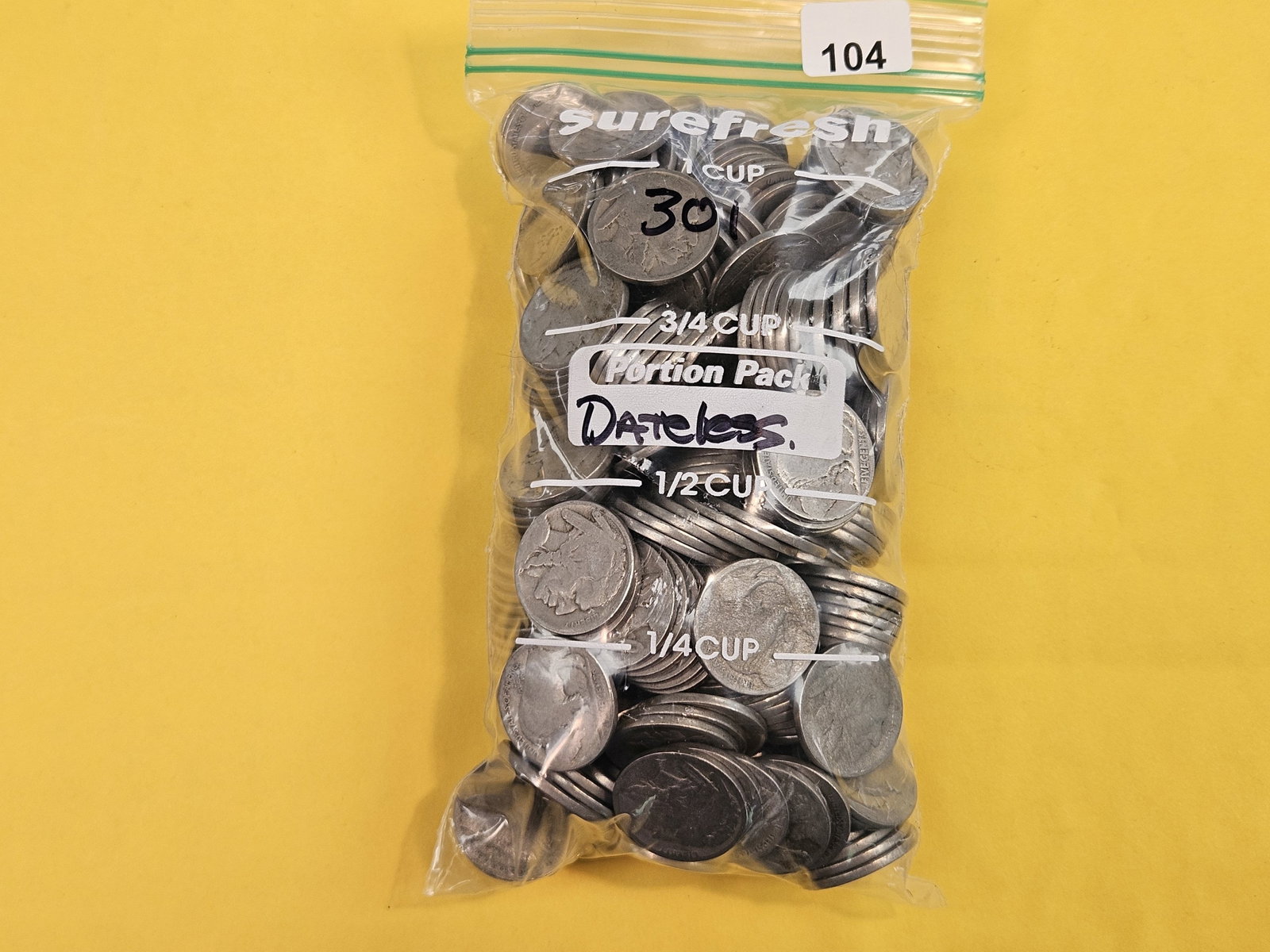 THREE Hundred and One Buffalo Nickels: All Dateless