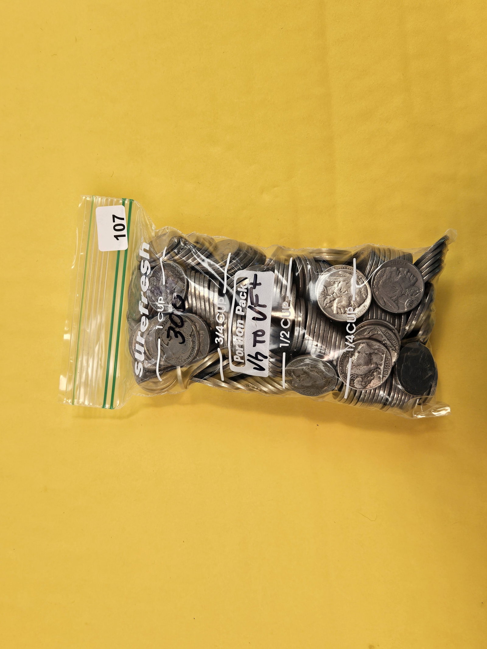 THREE Hundred Buffalo Nickels: All in Very Good to Very Fine plus!