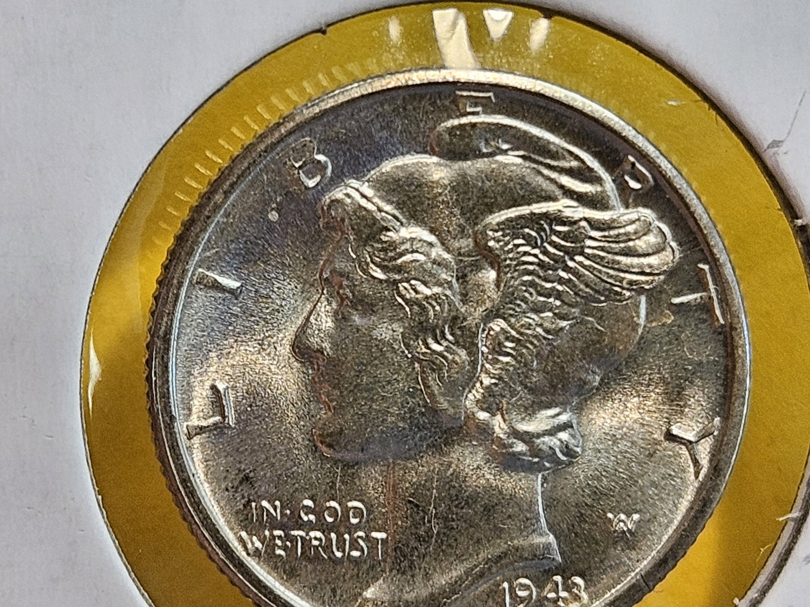 GEM Brilliant Uncirculated 1943-D Mercury Dime FSB - 3