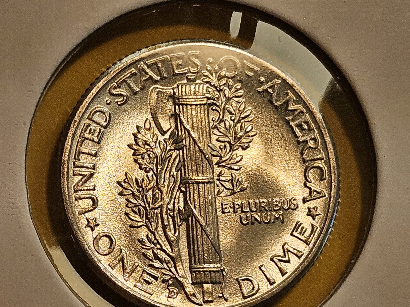 GEM Brilliant Uncirculated 1943-D Mercury Dime FSB - 4