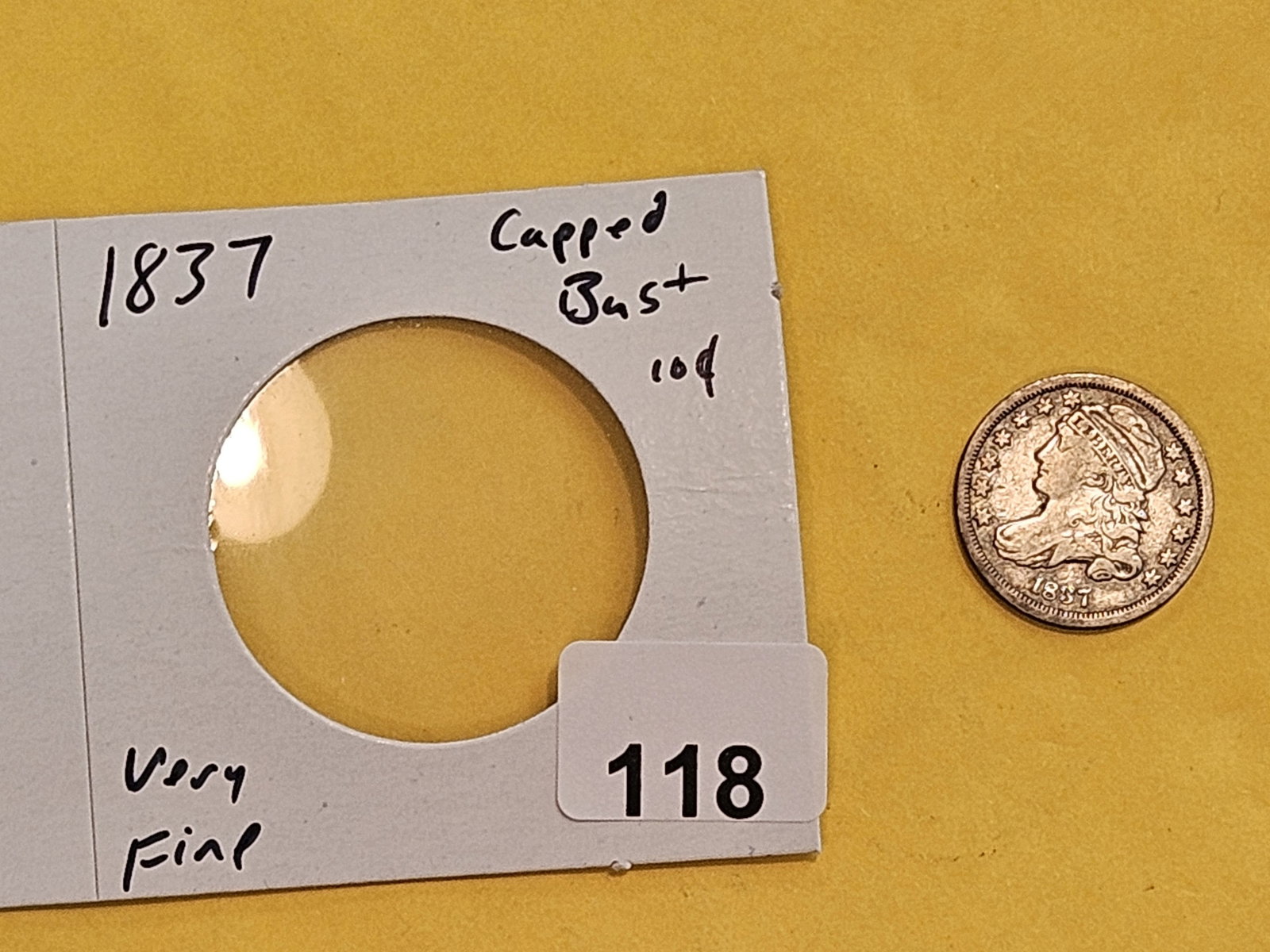 1837 Capped Bust Dime in Very Fine - 2