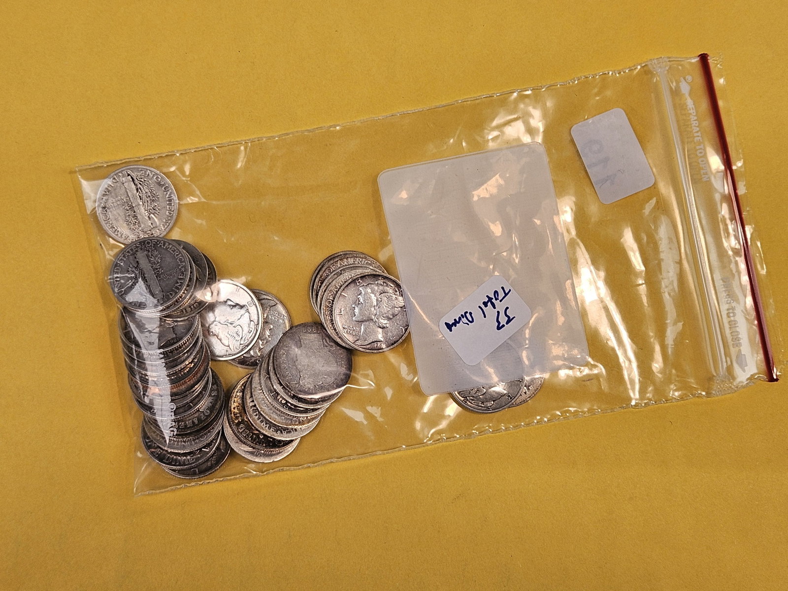 Thirty-Three mixed Silver Dimes - 2