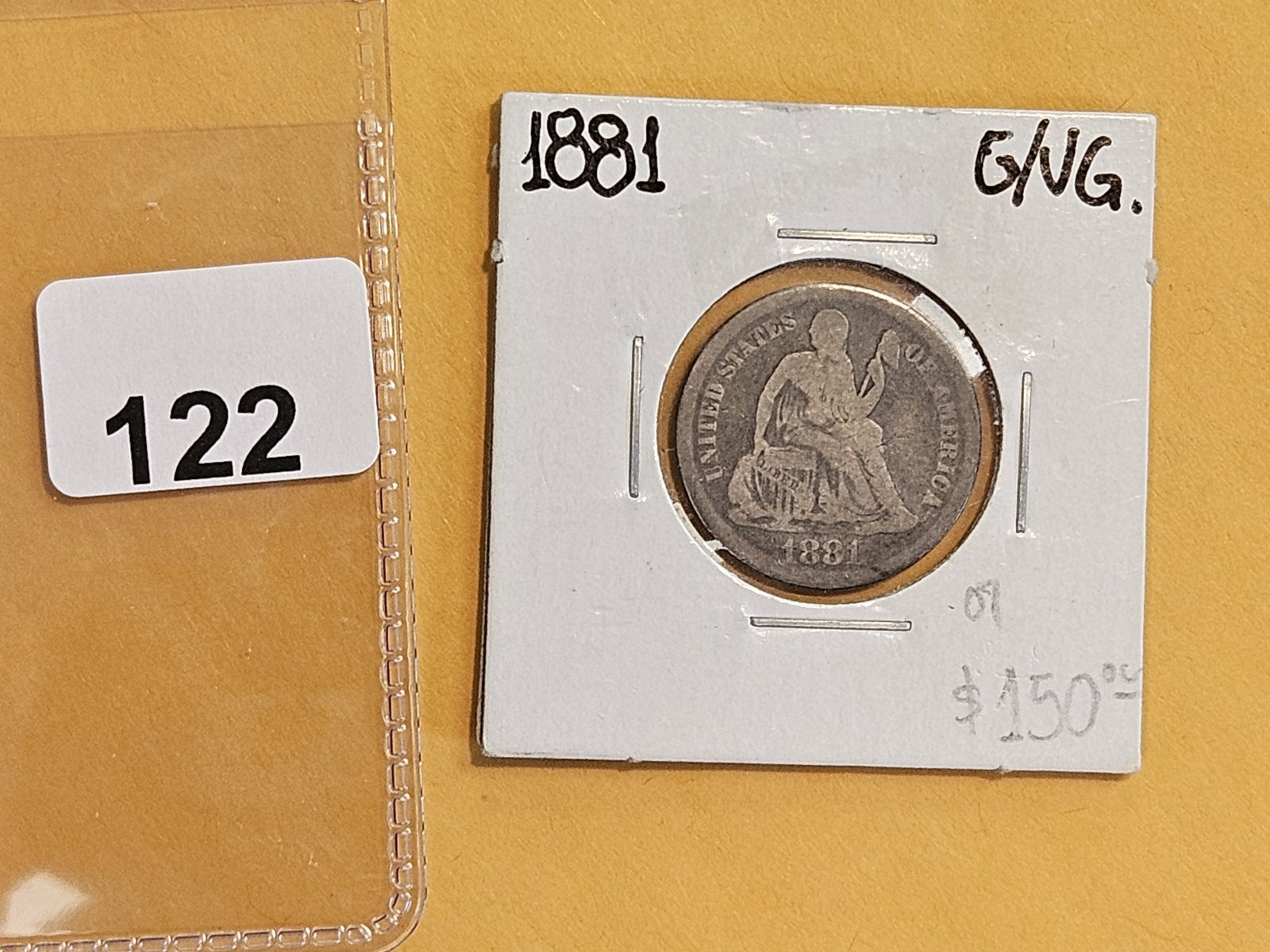 ** KEY DATE ** 1881 Seated Liberty silver Dime - 2
