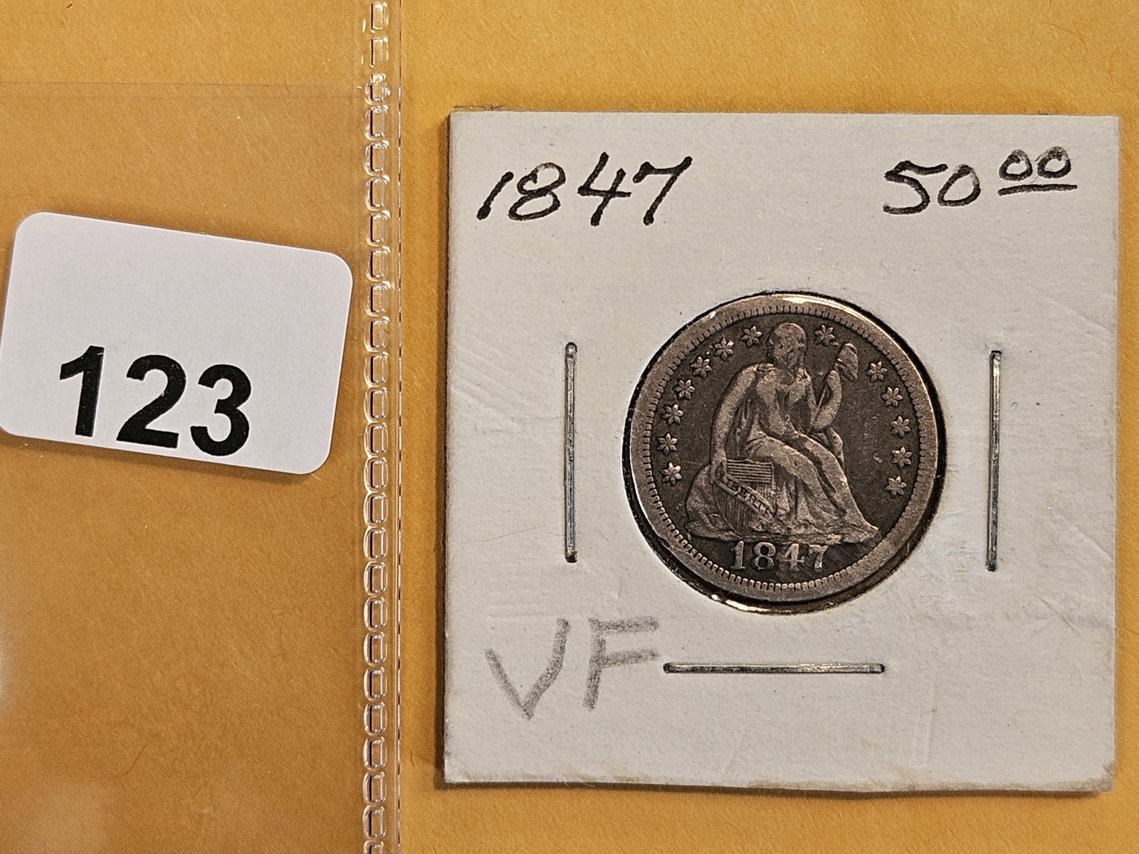 Better 1847 Seated Liberty silver Dime - 2