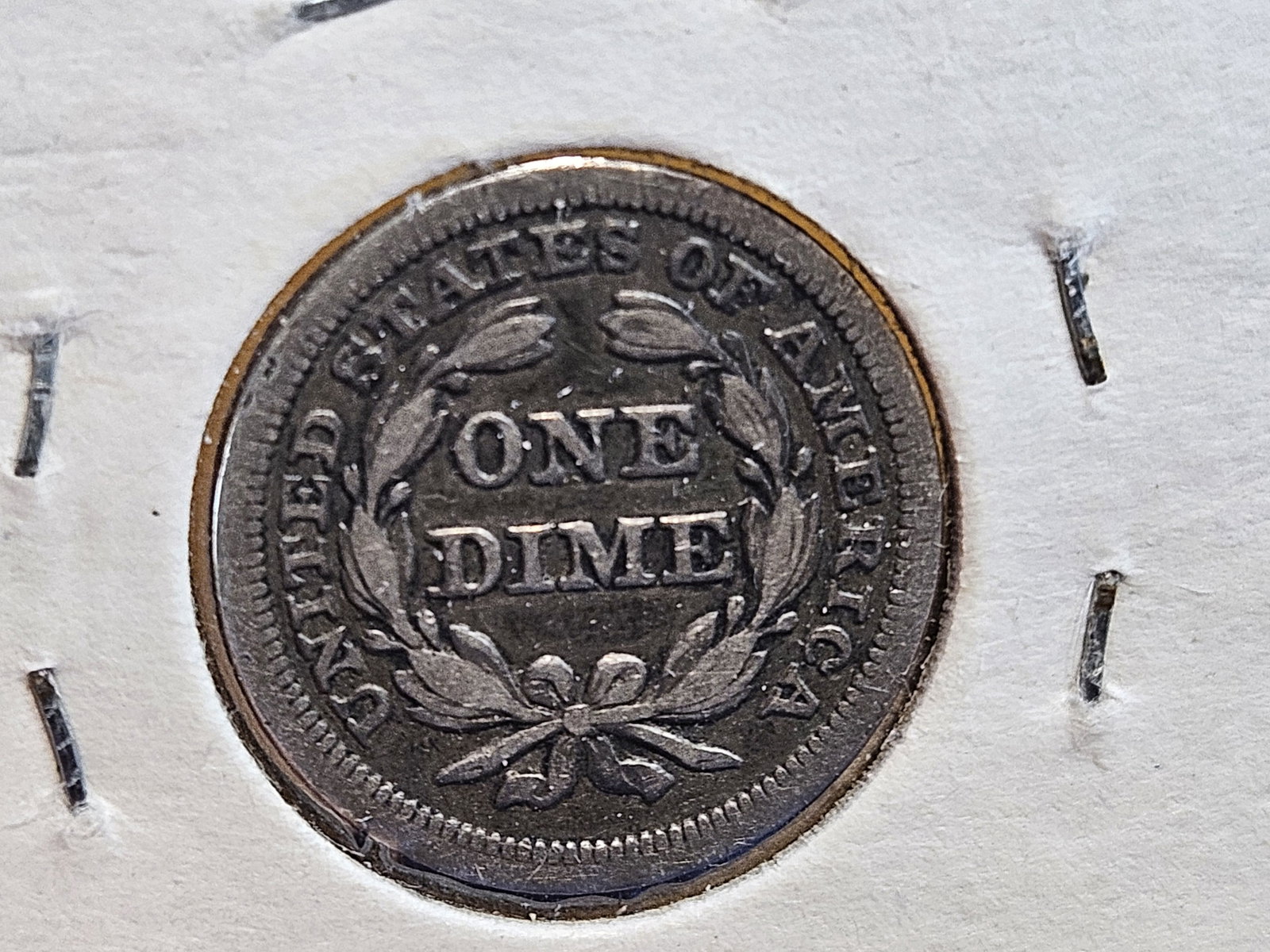 Better 1847 Seated Liberty silver Dime - 5