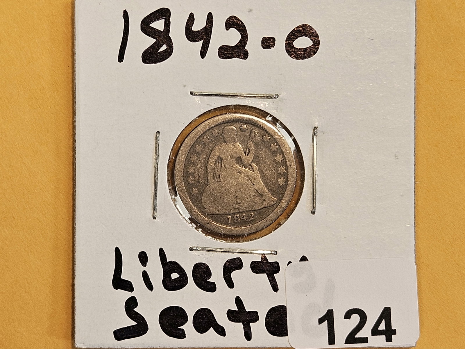 Better date 1842-O Seated Liberty silver dime - 2