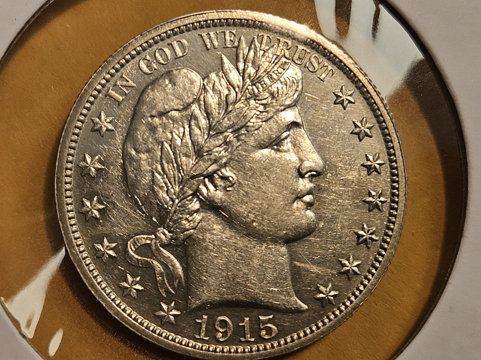 GEM Proof 1915 Barber silver Half Dollar: Cool looking coin! Great reflectivity