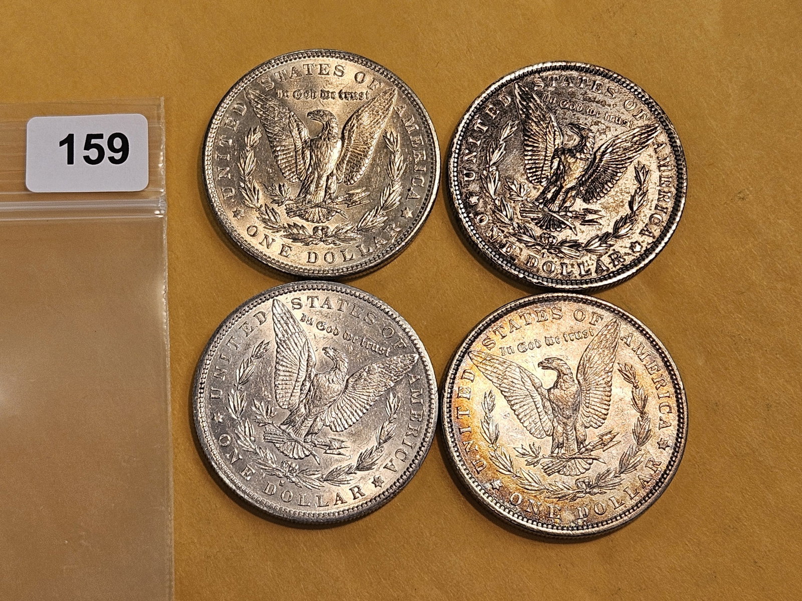 Four mixed Morgan silver Dollars - 4