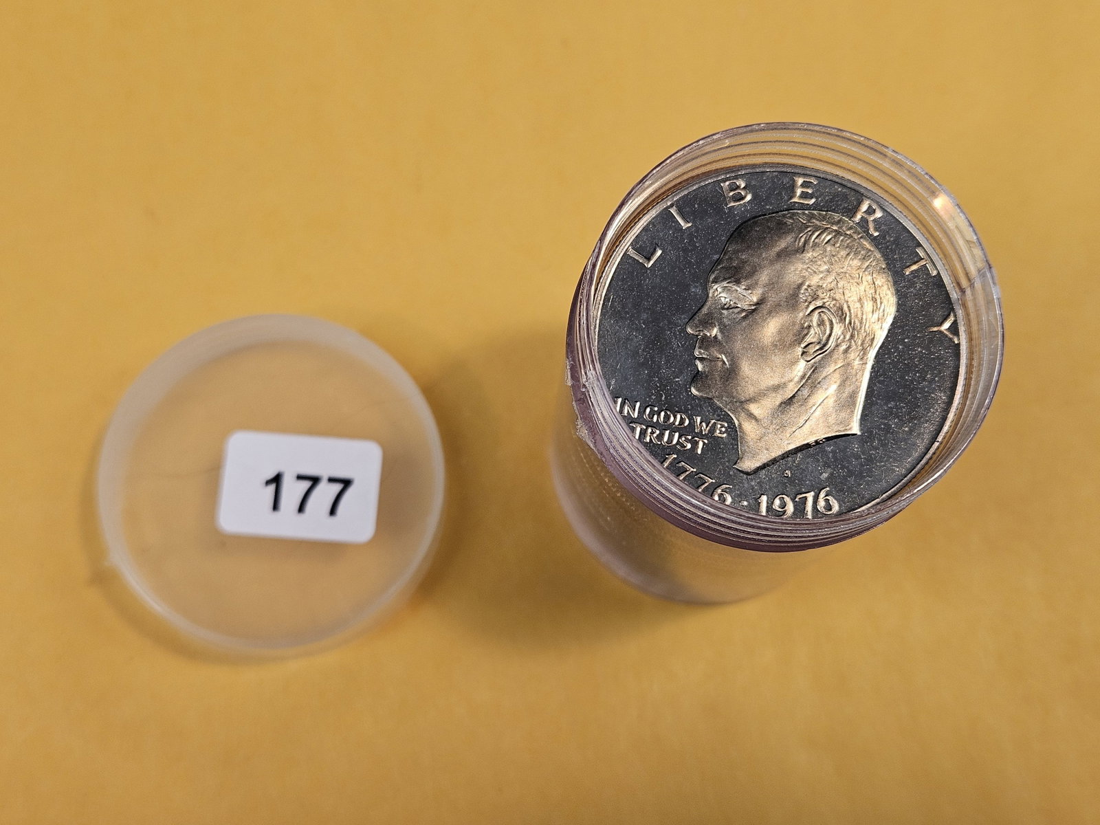 Nearly a full roll of Proof Eisenhower Dollars (1 of 4)