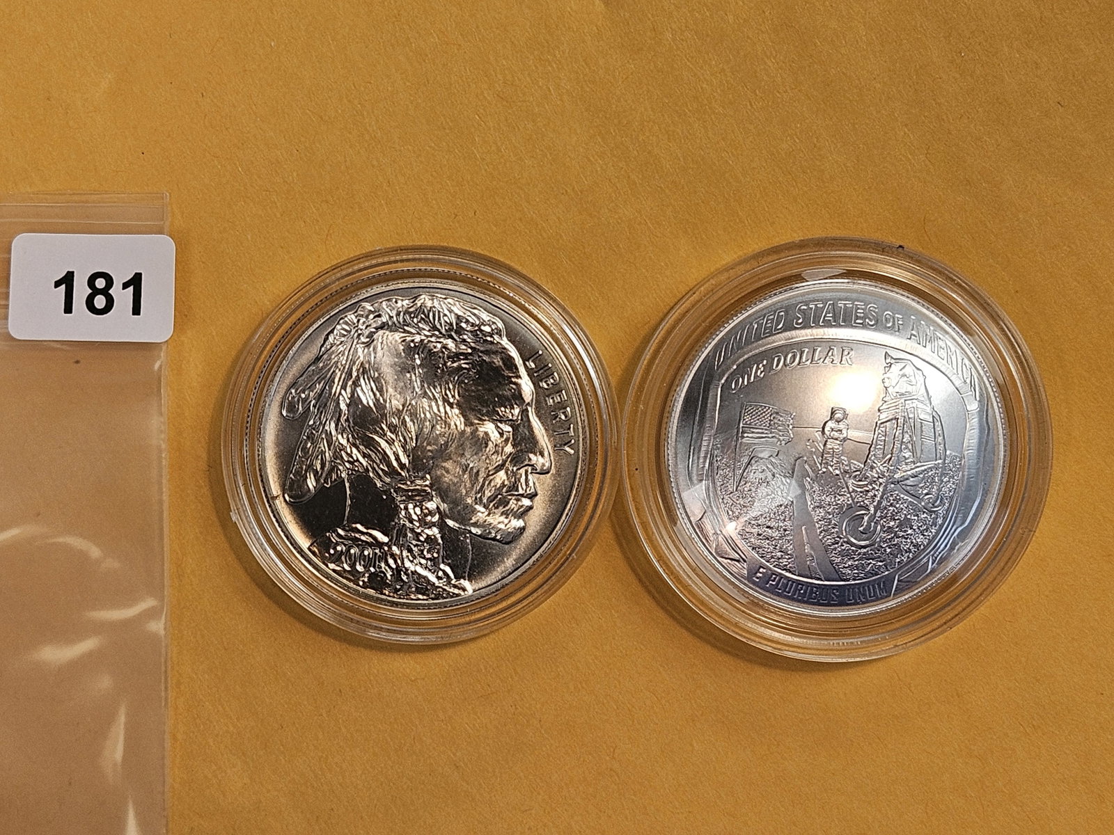 Two GEM Brilliant Uncirculated Commemorative silver Dollars - 2