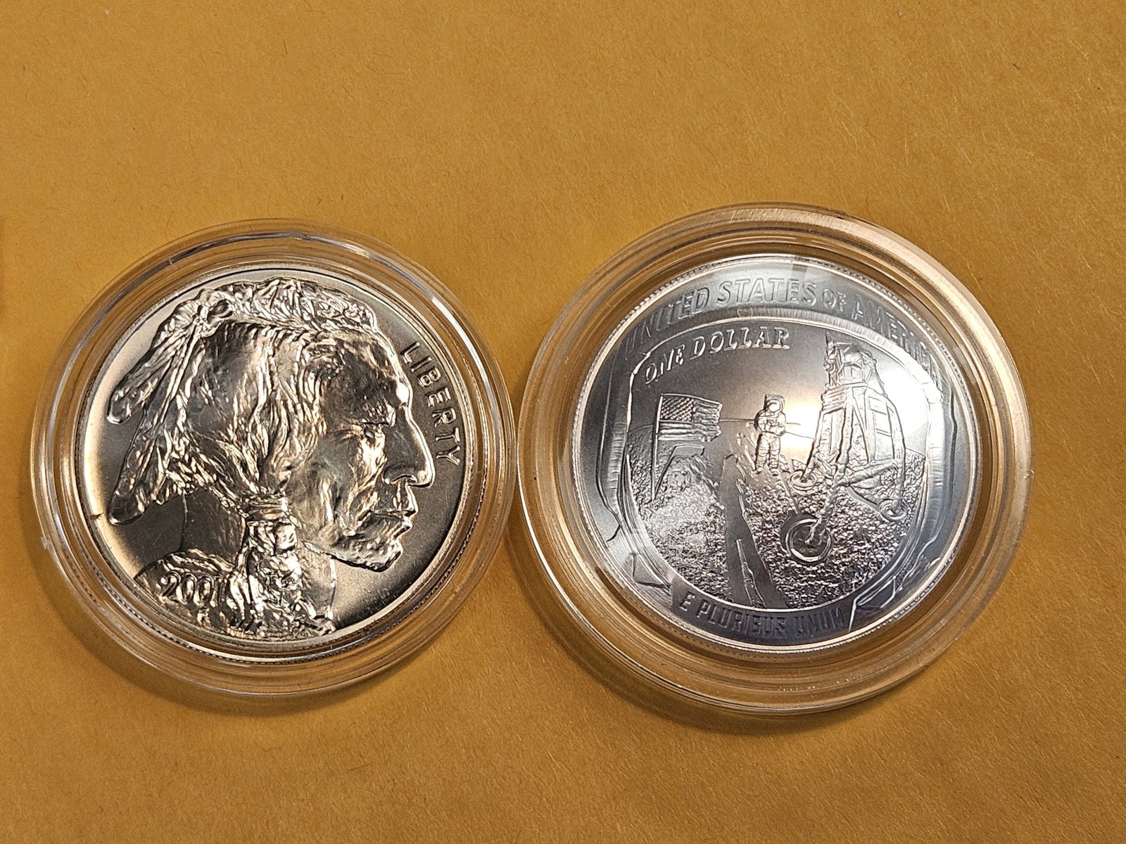 Two GEM Proof Deep Cameo Commemorative silver Dollars (1 of 5)