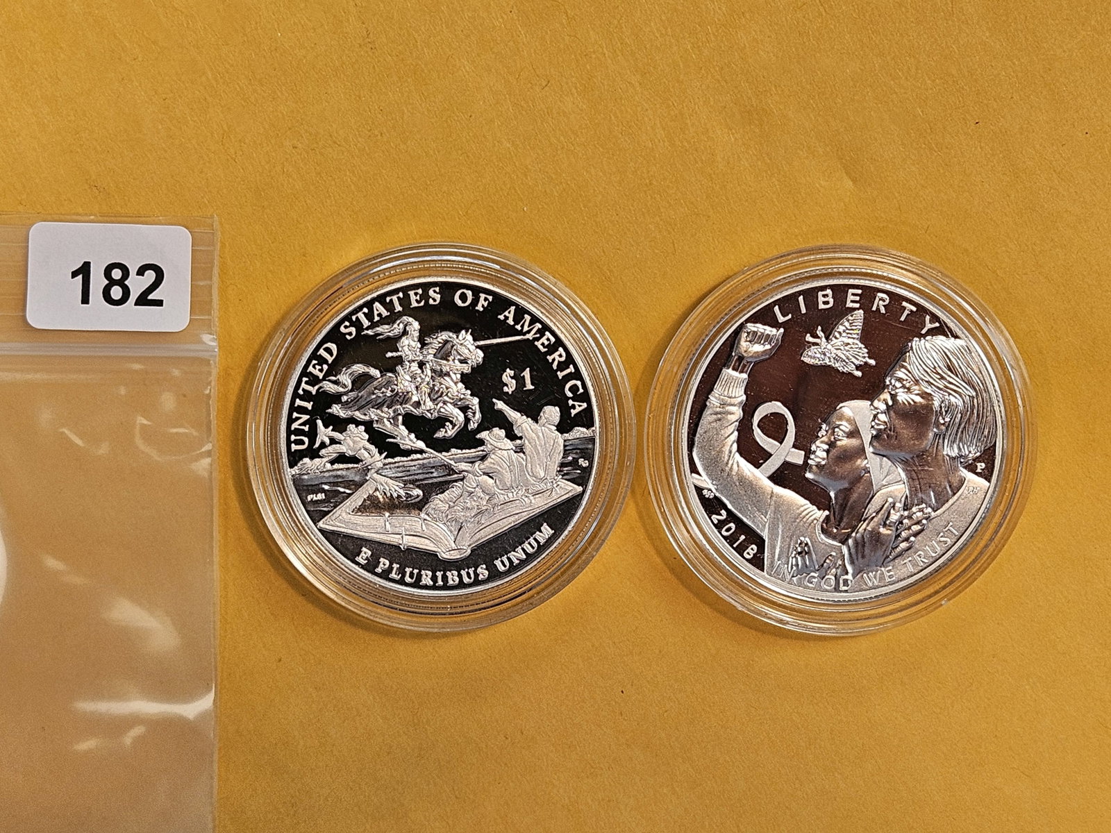 Two GEM Proof Deep Cameo Commemorative silver Dollars - 3
