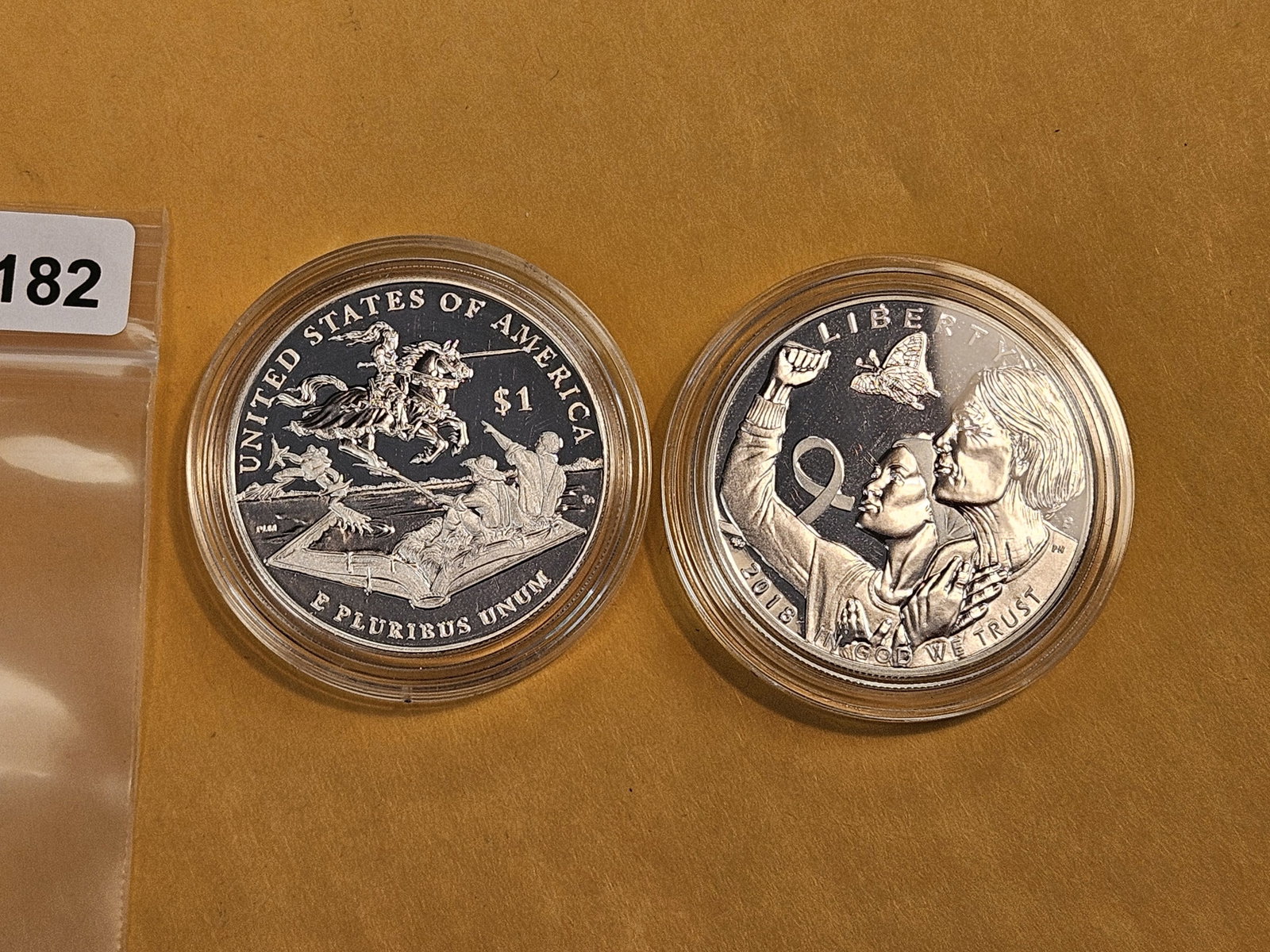 Two GEM Proof Deep Cameo Commemorative silver Dollars - 4