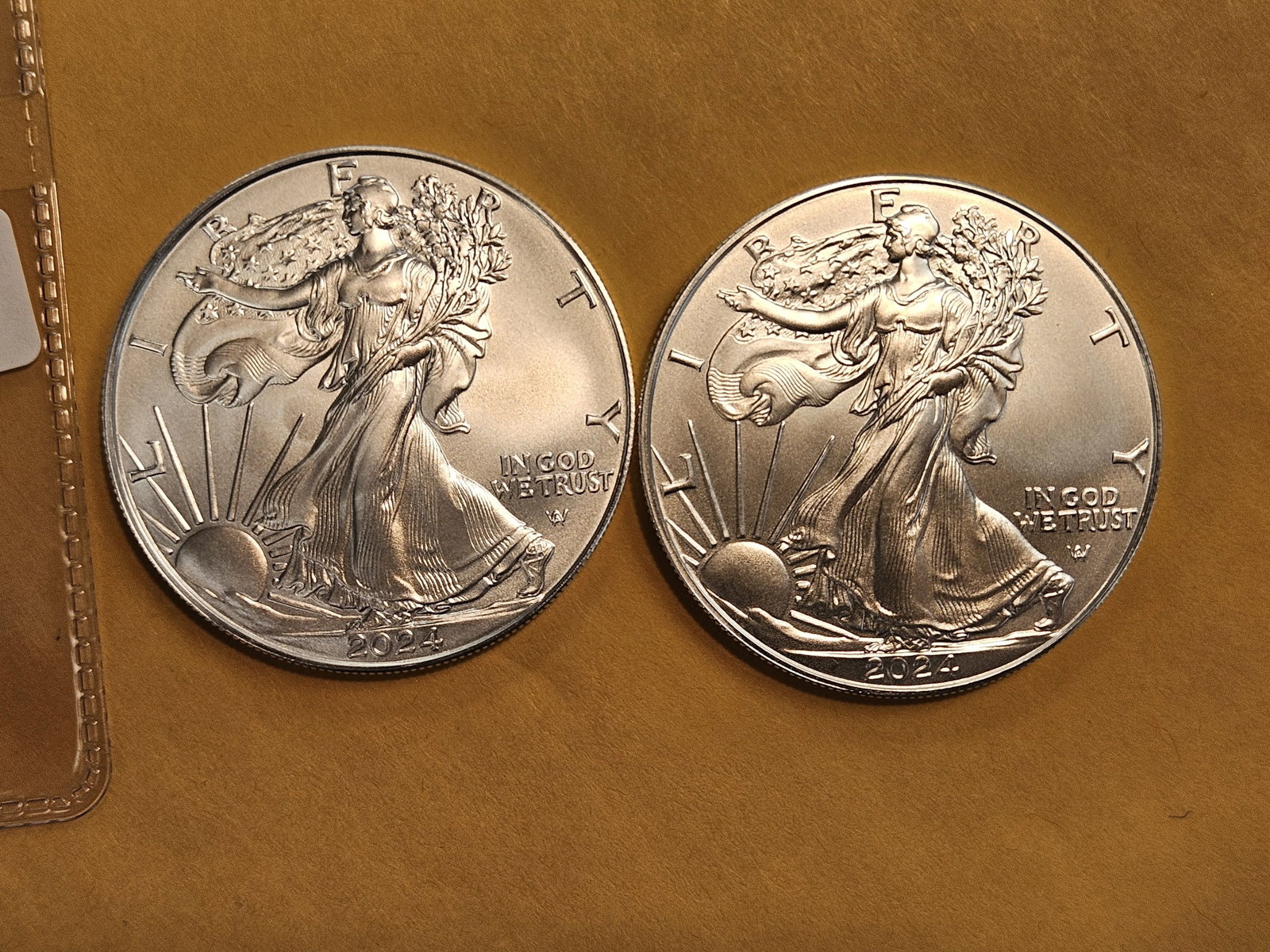 Two GEM Brilliant Uncirculated American Silver Eagles (1 of 2)