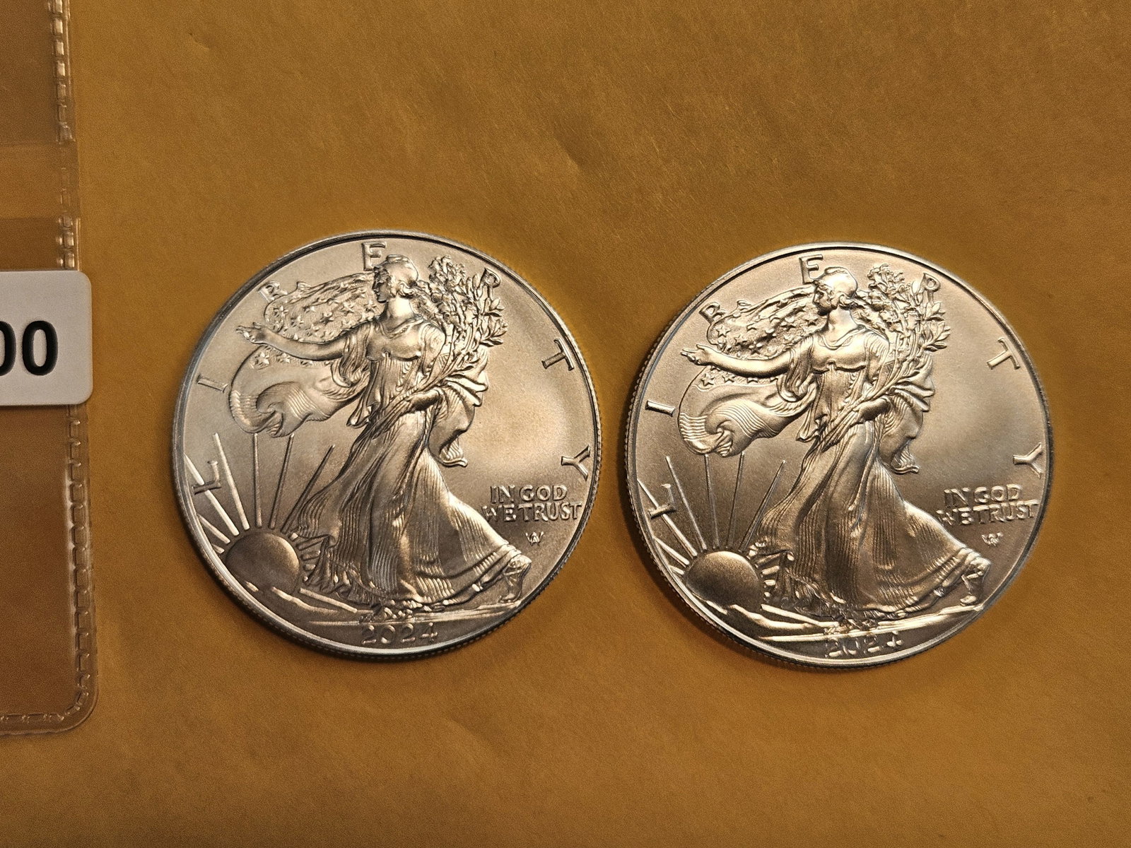 Two GEM Brilliant Uncirculated American Silver Eagles (1 of 2)
