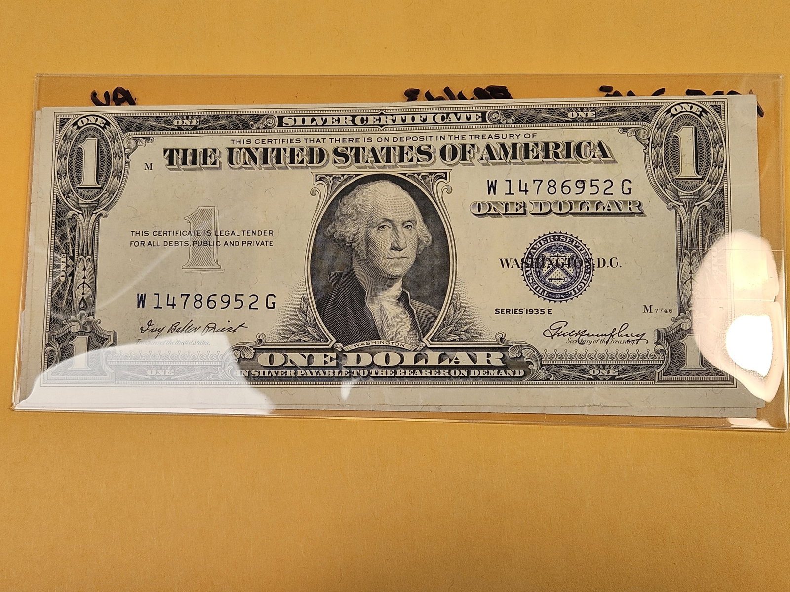 Two Crisp About Uncirculated plus Series of 1935 One Dollar Silver Certificates - 2