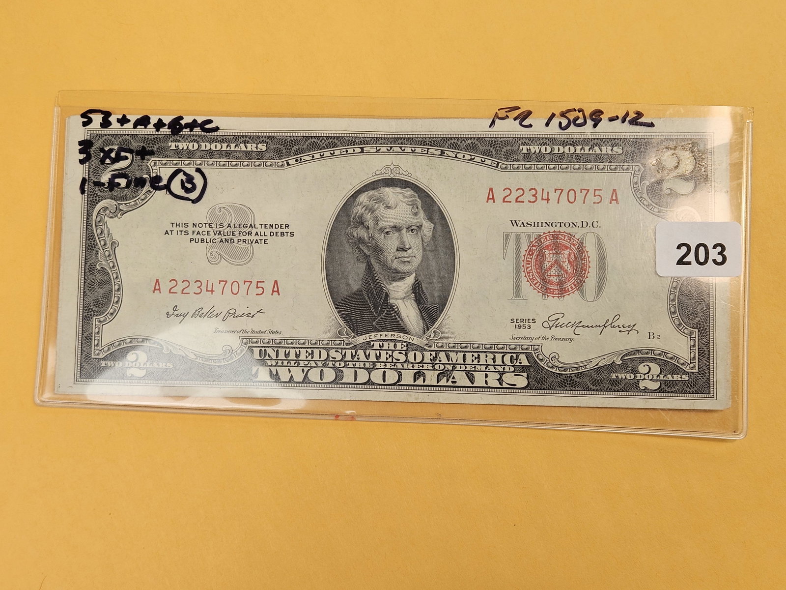 Four Nice $2 Red Seal US Notes (1 of 2)