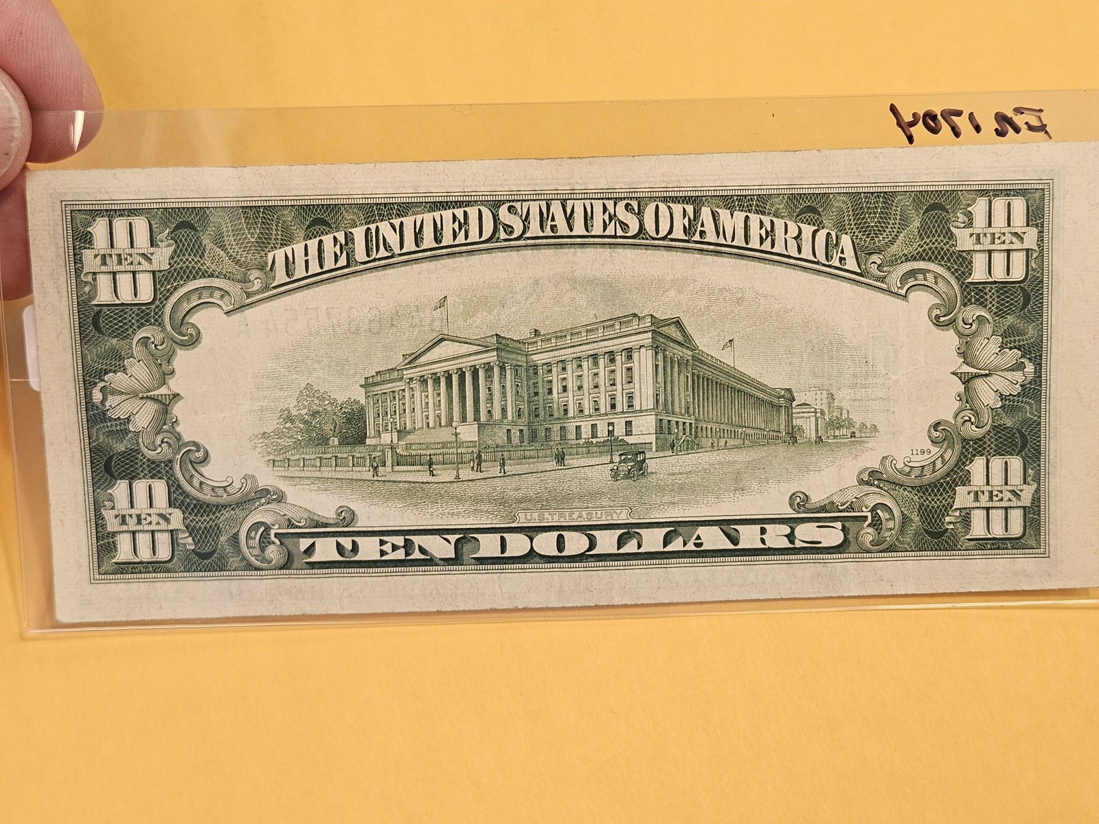 Crisp About Uncirculated Series 1934-D Ten Dollar Silver Certificate - 3