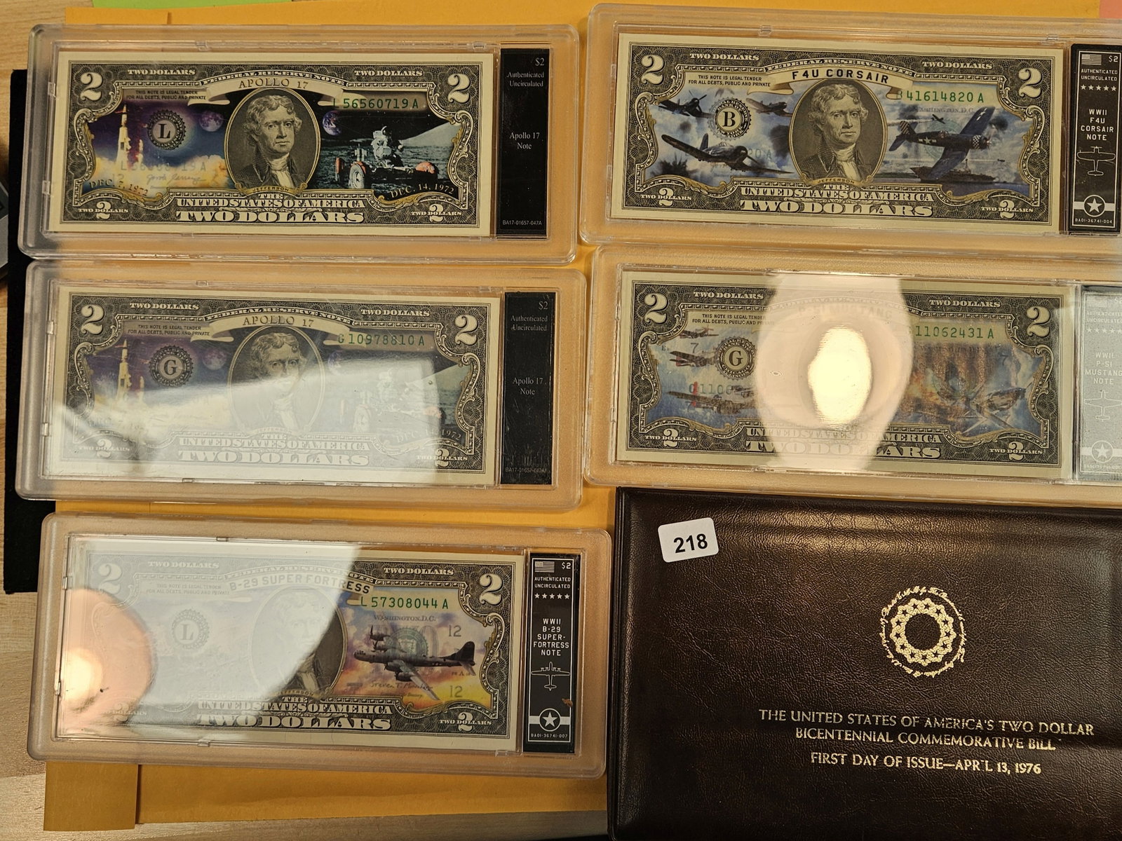 Six Crisp Uncirculated $2 US FRNs (1 of 5)