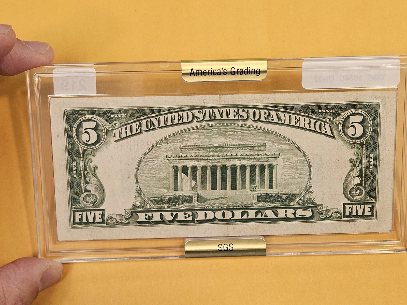 Crisp Uncirculated Plus Series of 1934-C Five Dollar Silver Certificate - 3
