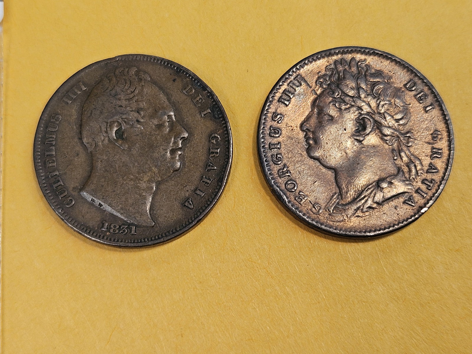 Two George III Great Britain farthings in Very Fine - 3
