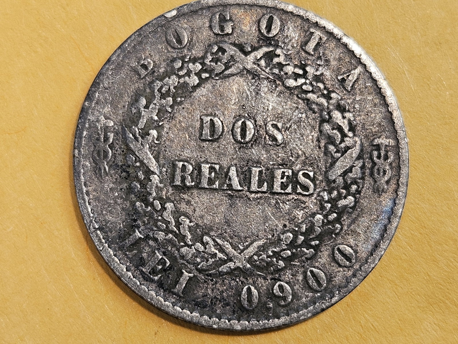 Scarcer 1850 Nueva Grenada 2 reales: KM 109