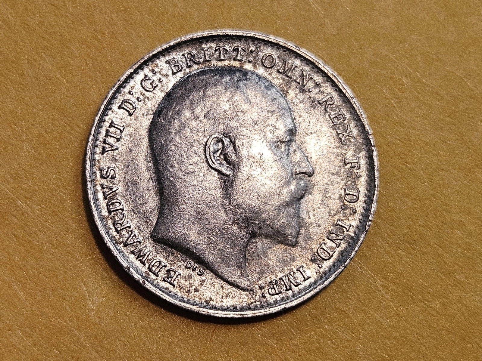 Choice Brilliant Uncirculated 1908 Great Britain 3 pence: KM 797.2