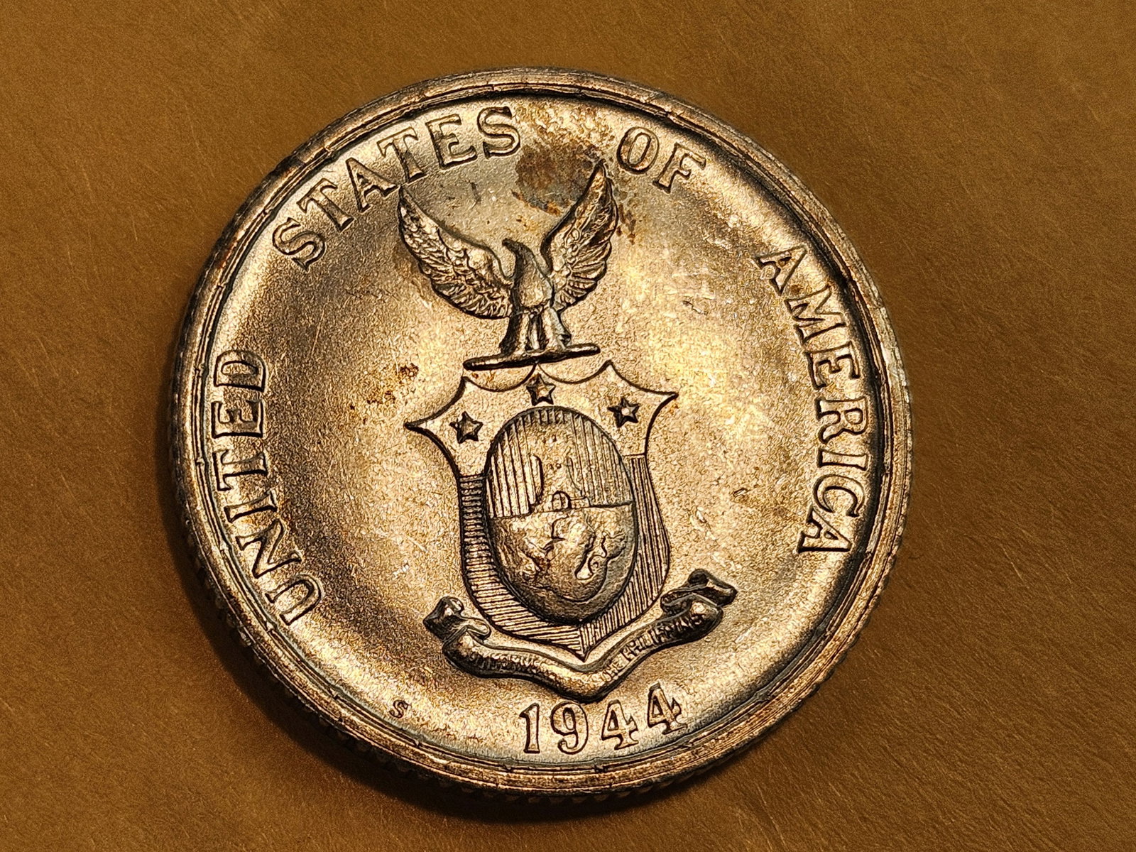 Very Choice Brilliant Uncirculated 1944-S Philippine 50 cents - 6