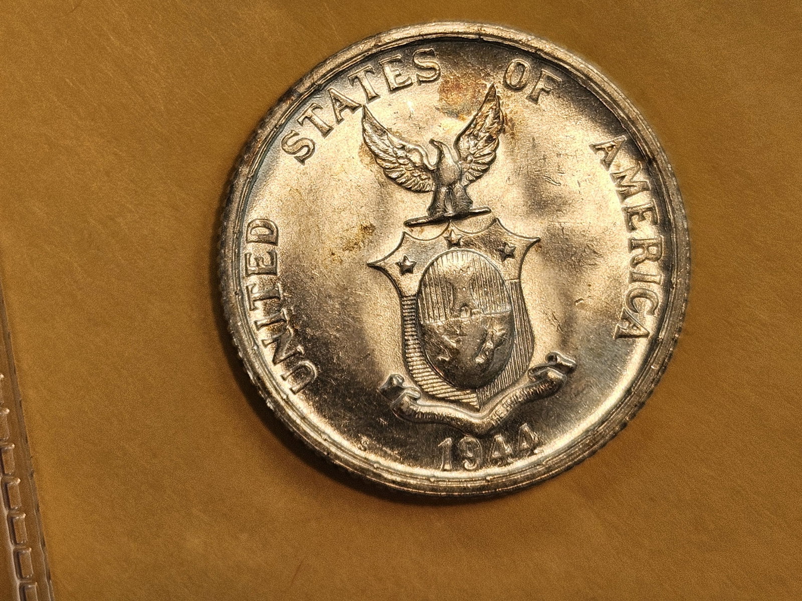 Very Choice Brilliant Uncirculated 1944-S Philippine 50 cents - 7