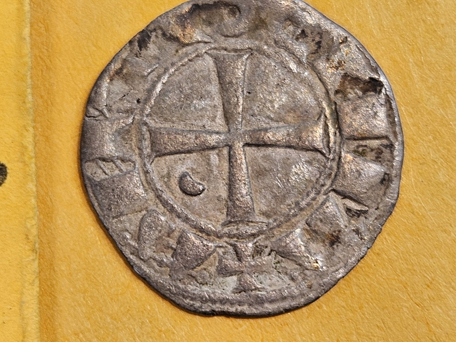 Medieval! c 1201 - 1232 AD silver Denier: Principality of Antioch. Bohemond IV