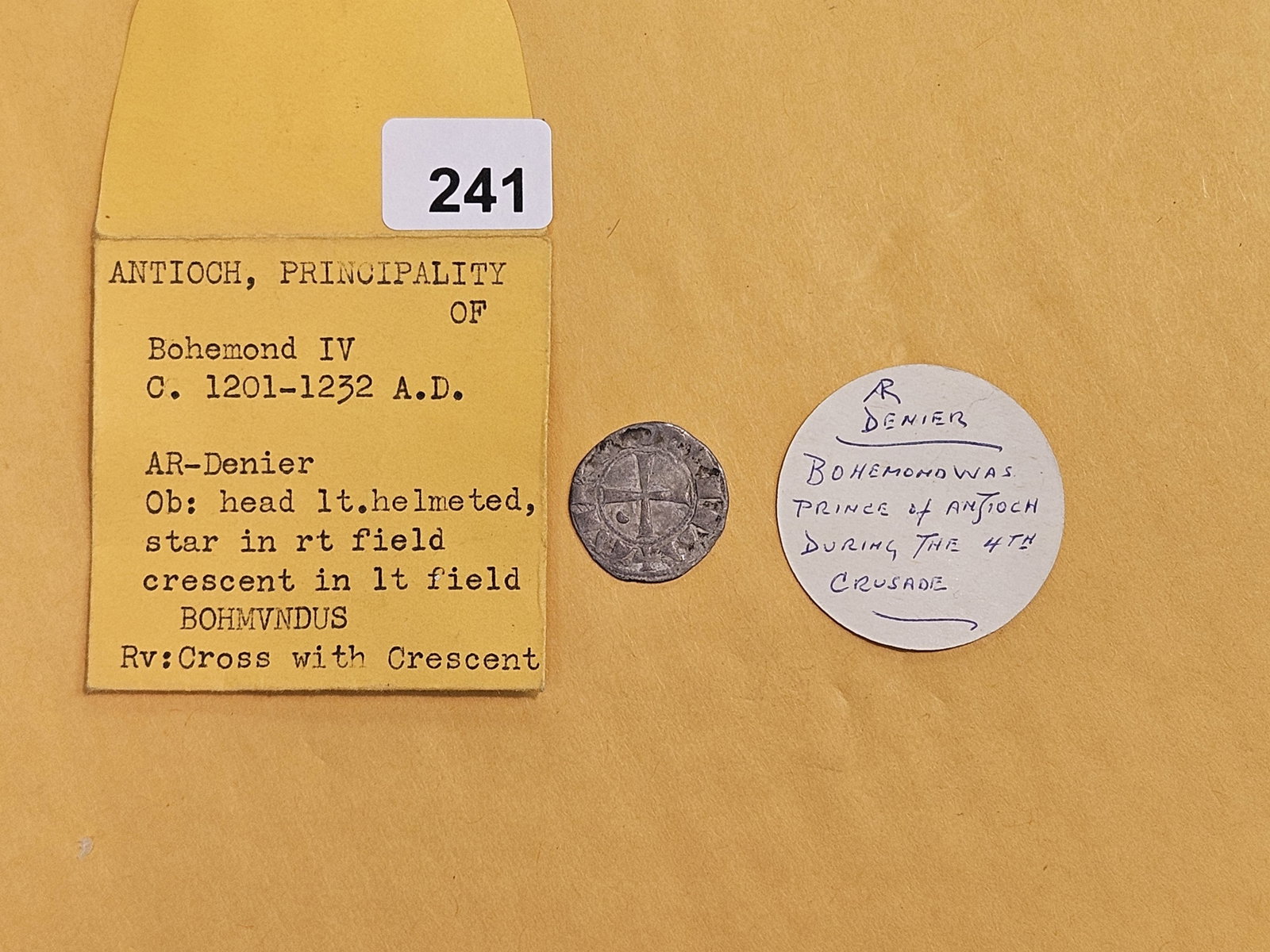 Medieval! c 1201 - 1232 AD silver Denier - 2