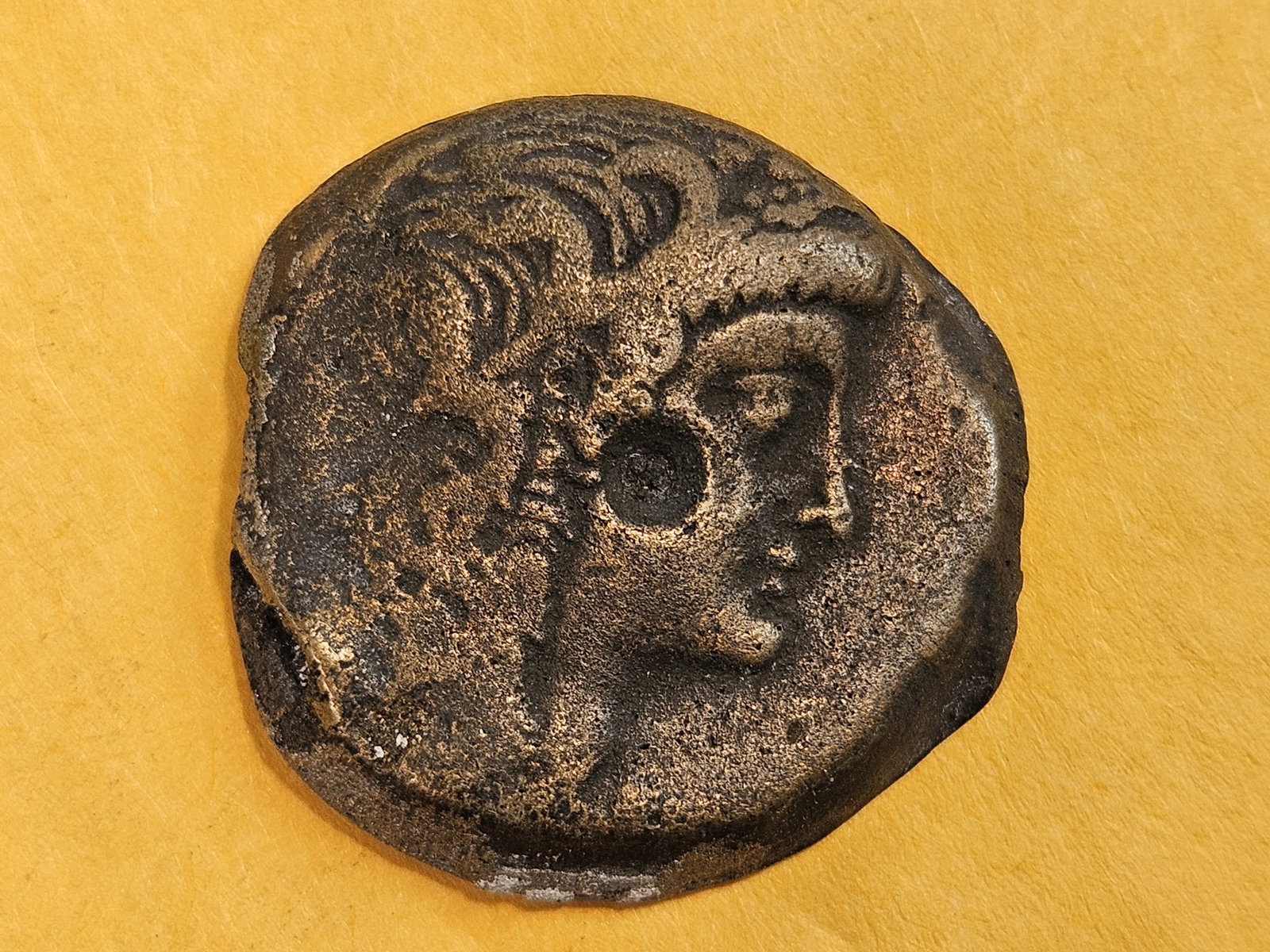 ANCIENT! 180 - 145 BC Egypt Ptolemy VI: Head of Isis