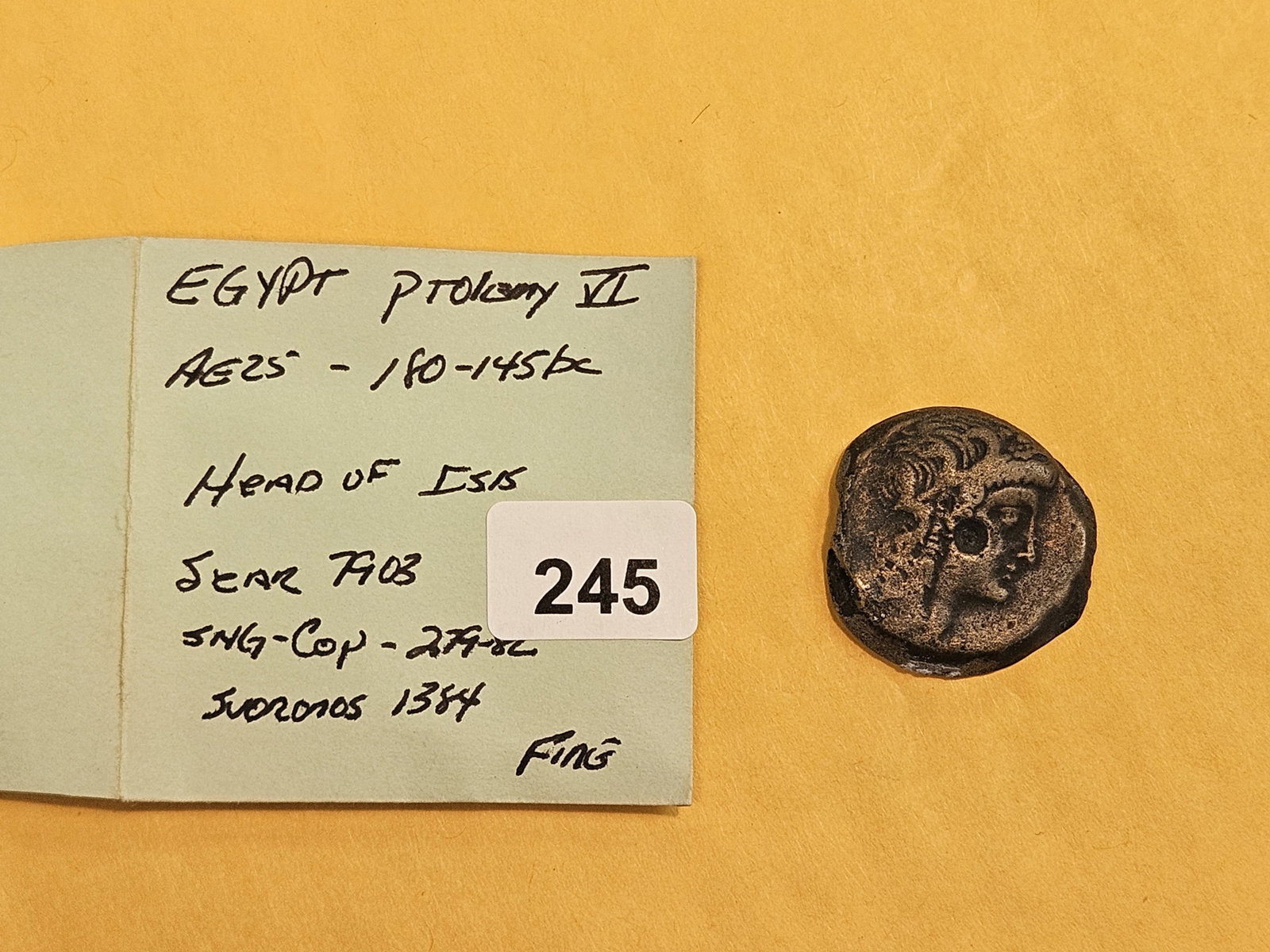 ANCIENT! 180 - 145 BC Egypt Ptolemy VI - 2