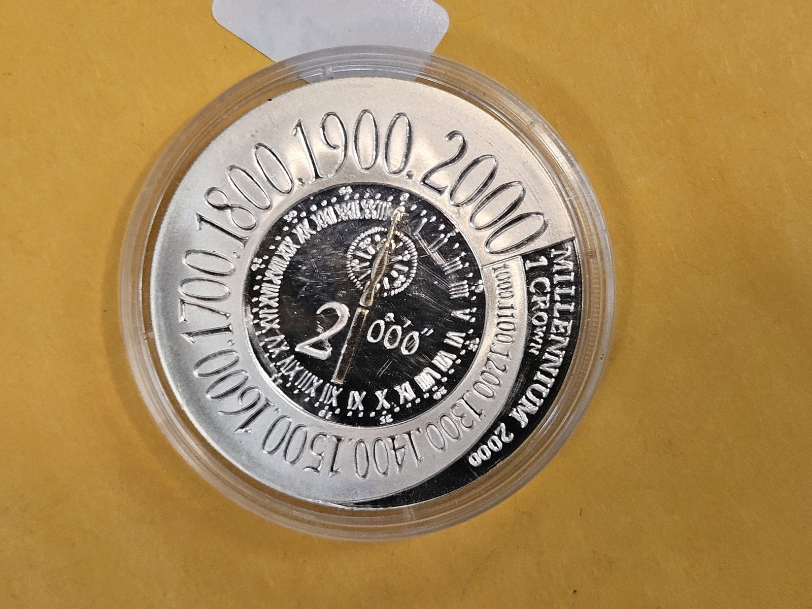GEM Proof Deep Cameo 2000 Isle of Man Silver 1 Crown - 2
